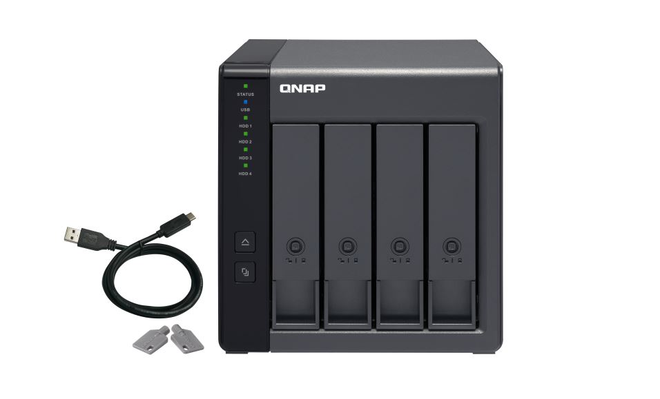 QNAP TR-004, 4 BAY DAS(NO DISK) HARDWARE RAID EXPANSION FOR WIN,MAC,LINUX DEVICE, TWR, 2YR,