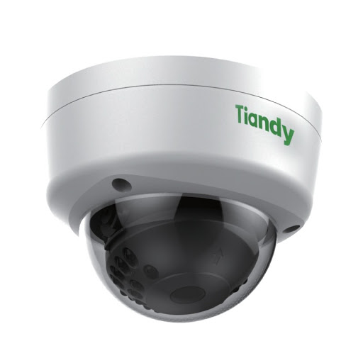 Tiandy 5MP Starlight Vandalproof Mini IR Dome Camera, 2560x1920@20FPS Smart IR, IR Range 20m, IP66, POE