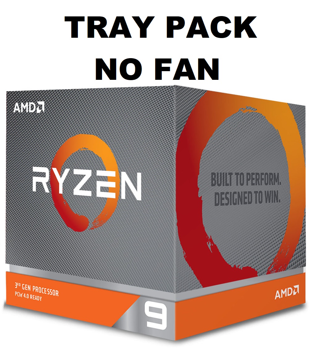 (Single Pack) AMD Ryzen 9 3900X, 12 Core AM4 CPU, 3.8GHz 4MB 105W TRAY CPU + FAN IE MPK KIT (AMDCPU) (TRAY-P)