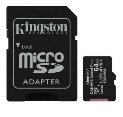 Kingston 64GB MicroSD SDHC SDXC Class10 UHS-I Memory Card 100MB/s Read 10MB/s Write with standard SD adaptor ~FMK-SDC10G2-64 SDC10G2/64GBFR