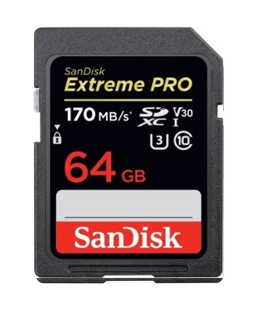 SanDisk 64GB Extreme PRO Memory Card 170MB/s Full HD & 4K UHD Class 30 Speed Shock Proof Temperature Proof Water Proof X-ray Proof Digital Camera