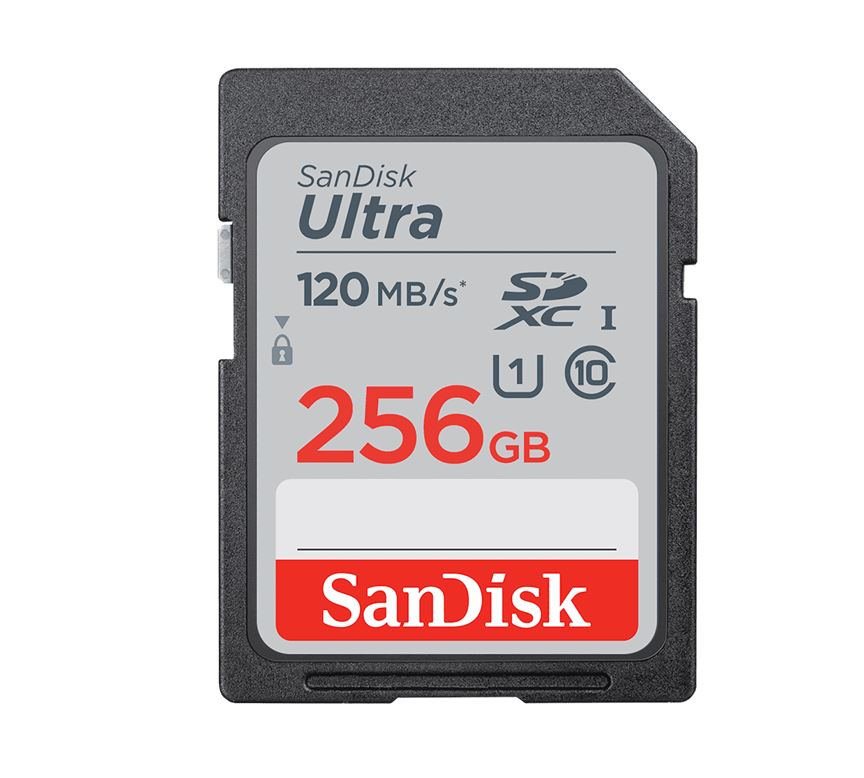 SanDisk Ultra 256GB SDHC SDXC UHS-I Memory Card 120MB/s Full HD Class 10 Speed Shock Proof Temperature Proof Water Proof X-ray Proof Digital Camera