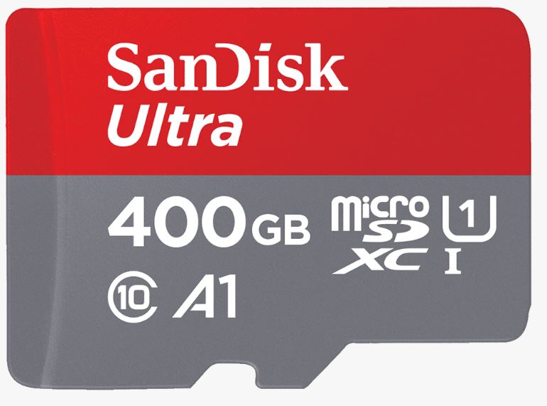 SanDisk Ultra 400GB microSD SDHC SDXC UHS-I Memory Card 120MB/s Full HD Class 10 Speed Google Play Store App for Android Smartphone Tablet