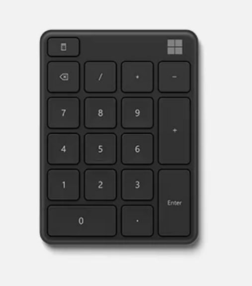 Microsof Bluetooth Number Pad Black