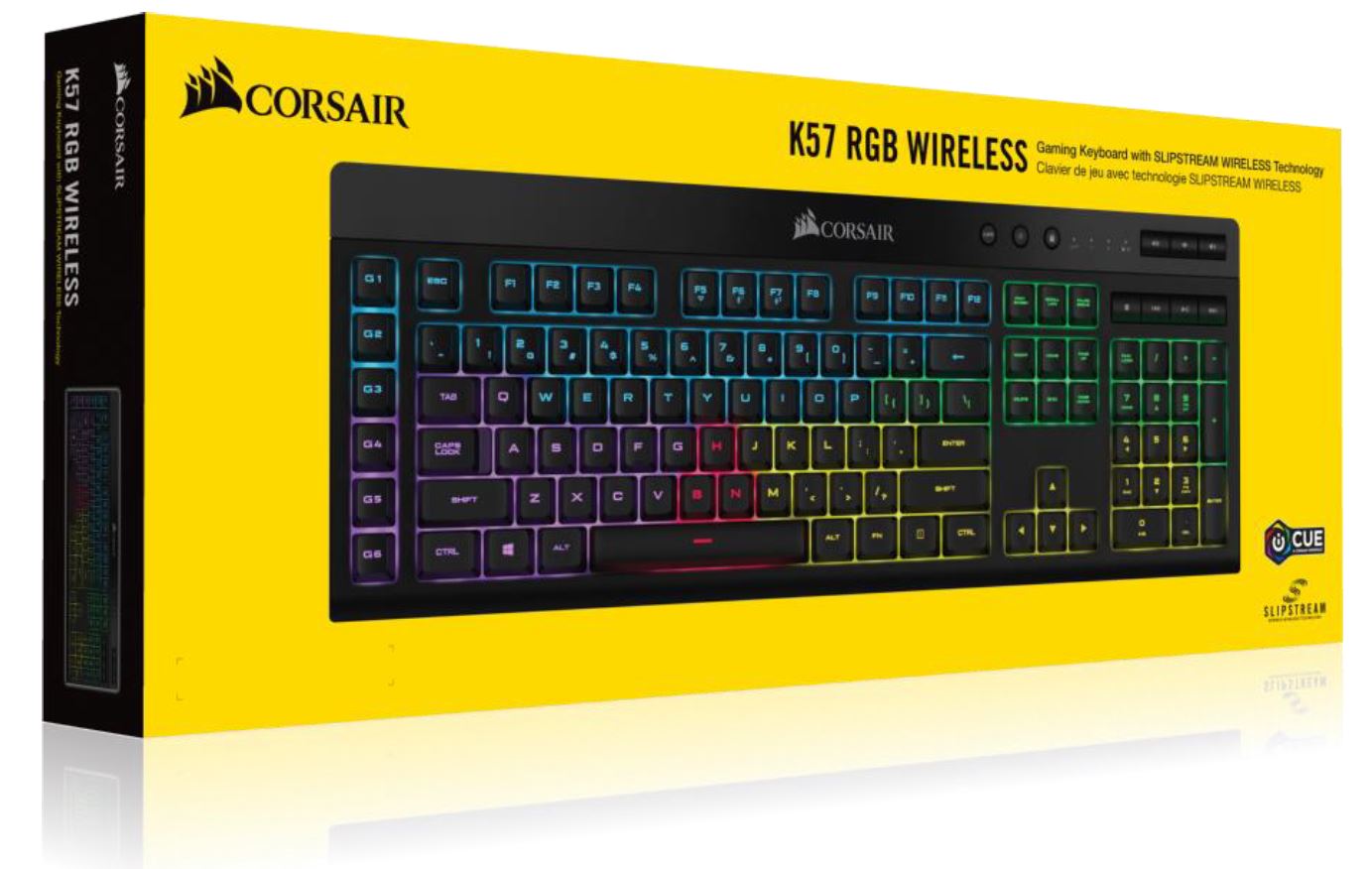 Corsair K57 sub-1ms SLIPSTREAM Wireless RGB, 6x Macros, Capellix LEDs, Gaming Keyboard