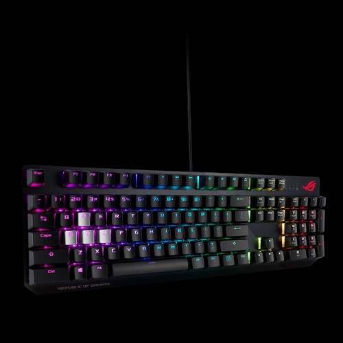 ASUS XA04 STRIX SCOPE DX/BL ROG Strix Scope Deluxe RGB Wired Mechanical Gaming Keyboard, Cherry MX Switches, Aluminum Frame