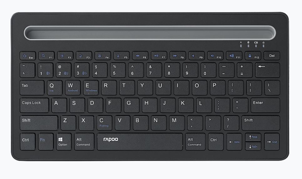 RAPOO XK100 Bluetooth Wireless Keyboard - Switch Between Multiple Devices, Computer, Tablet and SmartPhone (BUY 10 GET 1 FREE)