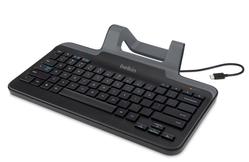 Belkin Wired Tablet Keyboard with Stand for Chrome OS™ (USB-C™ Connector) - Black (B2B191), Full-sized keys for comfortable typing