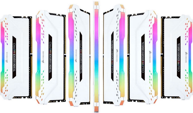 Corsair Vengeance RGB PRO 16GB (2x8GB) DDR4 3000MHz C15 Desktop Gaming Memory White