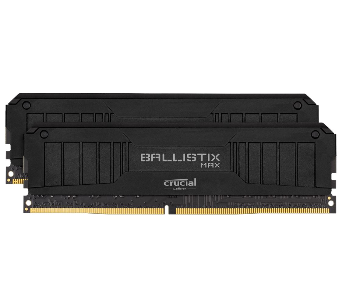 Crucial Ballistix MAX 16GB (2x8GB) DDR4 UDIMM 4400MHz CL19 Black Aluminum Heat Spreader Intel XMP2.0 AMD Ryzen Desktop PC Gaming Memory