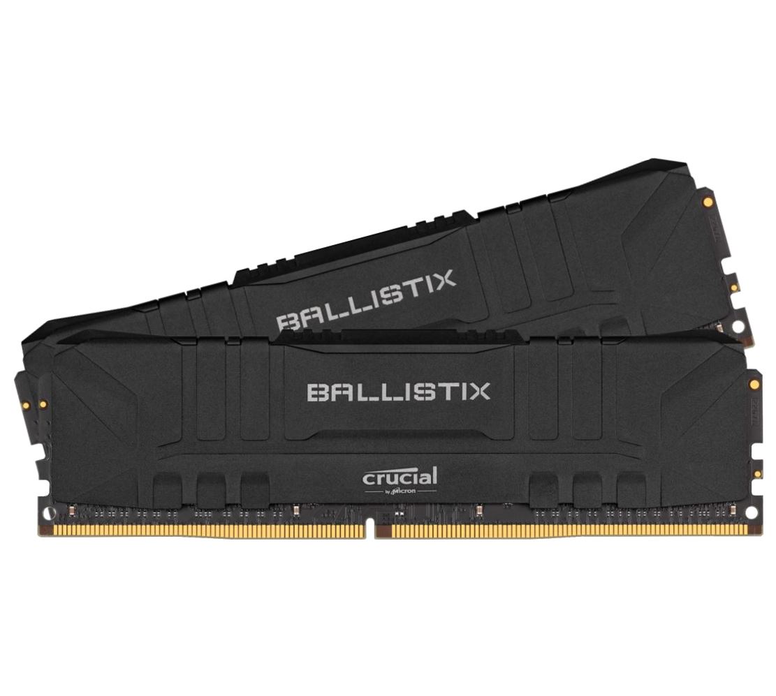 Crucial Ballistix 32GB (2x16GB) DDR4 UDIMM 2666MHz CL16 Black Aluminum Heat Spreader Intel XMP2.0 AMD Ryzen Desktop PC Gaming Memory