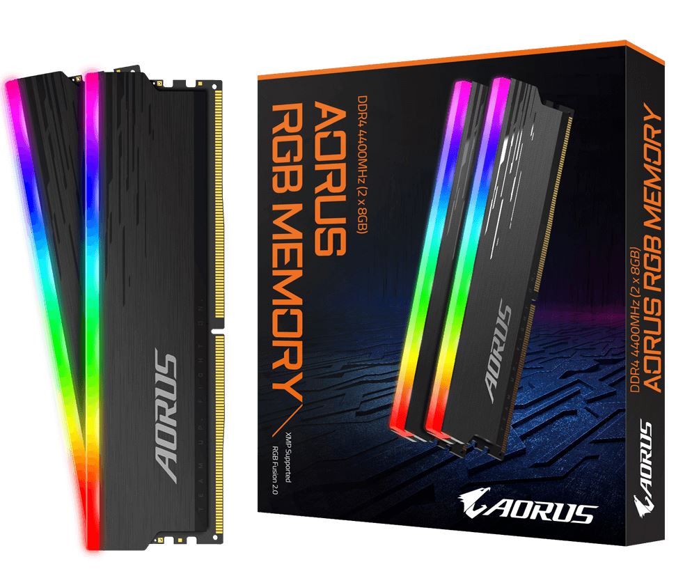 Gigabyte AORUS RGB Memory DDR4-4400MHz 16GB (2x8GB) Memory Kit, Supports AORUS RGB Fusion 2.0