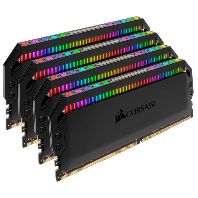 Corsair Dominator Platinum RGB 32GB (4x8GB) DDR4 3200MHz CL16 DIMM Unbuffered XMP 2.0 Base SPD@2666 Black Heatspreaders 1.35V AMD Ryzen