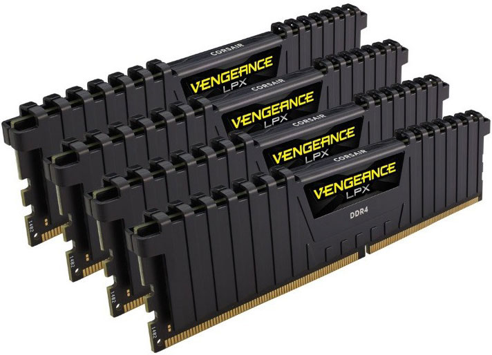 Corsair Vengeance LPX 64GB (4x16GB) DDR4 3000MHz C16 Desktop Gaming Memory Black ~CMK64GX4M4C3000C15