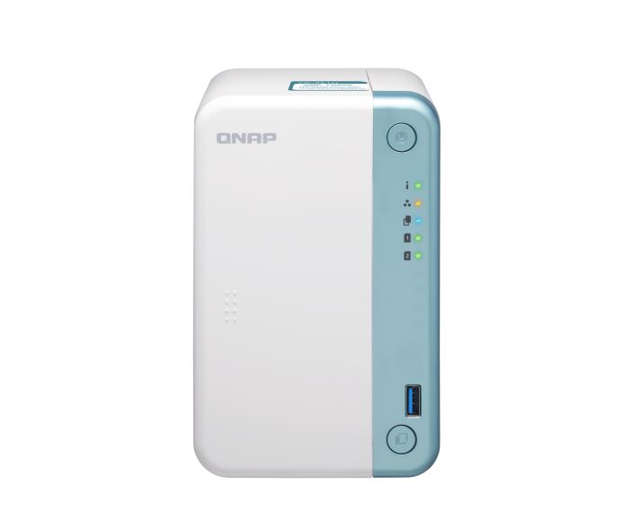 QNAP TS-251D-4G 2 Bay NAS Intel® Celeron® J4005 dual-core 2.0 GHz processor 4 GB SO-DIMM DDR4 Hot-swappable 1xGbE 1xPCIe Gen 2 x4 2xUSB 3.2 2yrs warty