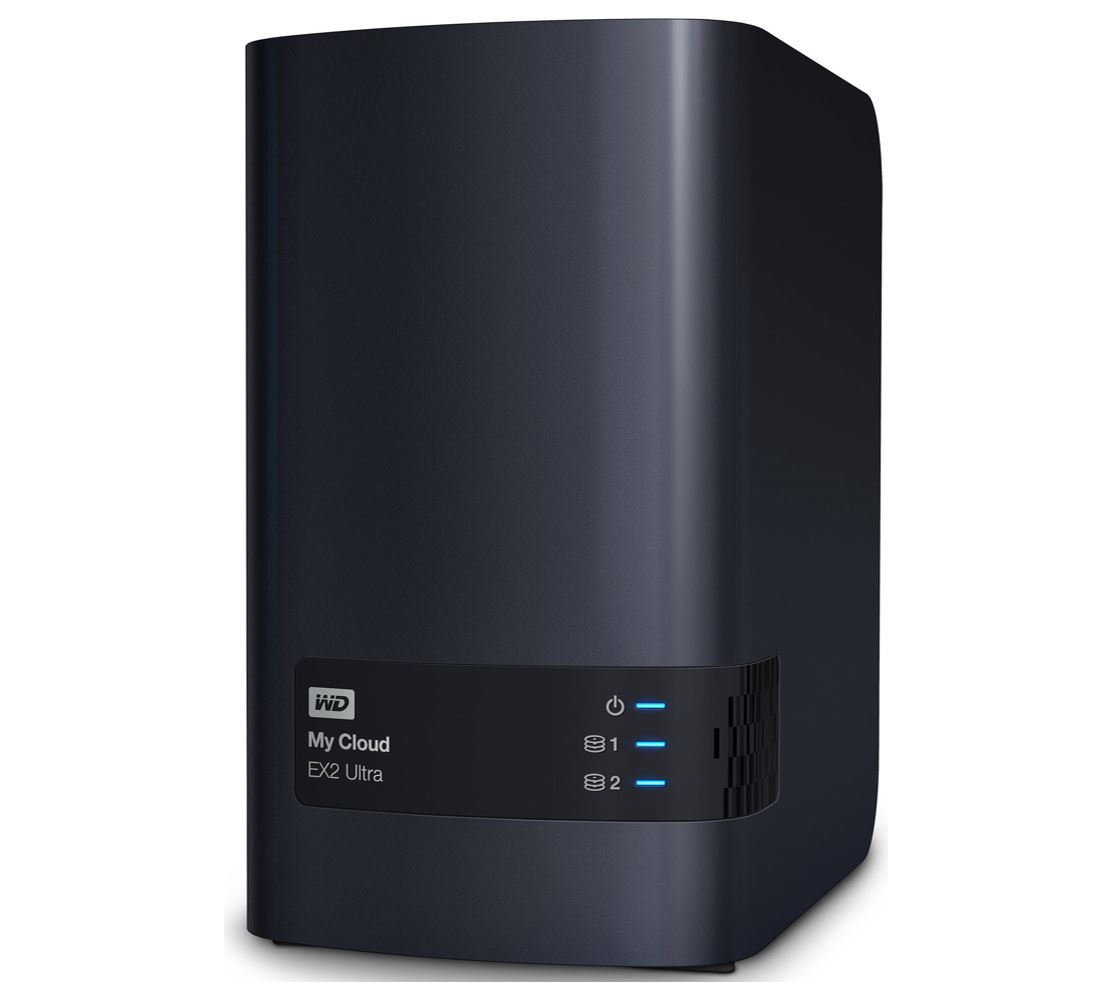 Western Digital WD My Cloud EX2 Ultra 12TB 2 Bay NAS 1.3GHz Dual-Core 1GB DDR3 RAID 2xUSB3.0 GbE LAN Sync Auto Backup 256 AES Encrypt Windows