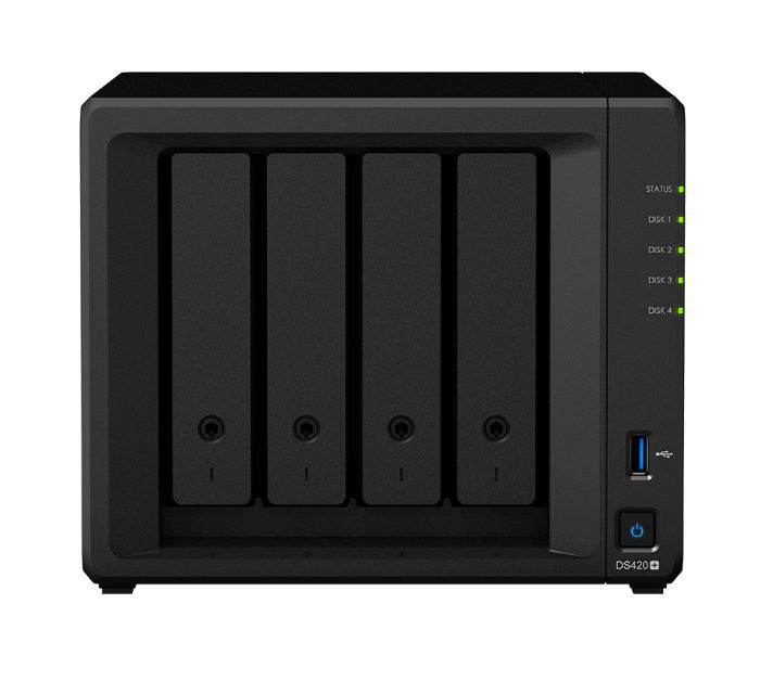 Synology NAS DS420+ 4 Bay Intel Celeron J4025 2-core 2.0 GHz 2GB DDR4 4x3.5\