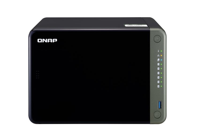 QNAP TS-653D-8G 6-Bay NAS Intel Celeron J4125 Quad-Core 2.0GHz 8GB DDR4 SODIMM RAM 1xPCIe 2xHDMI 4K 5xUSB3.0 1xUSB-C 2xGigabit LAN Hot-swappable