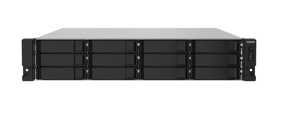 QNAP TS-1232PXU-RP-4G 12 Bay NAS AL-324 quad-core 1.7 GHz processor, 4GB RAM 2 x10GbE SFP+ redundant power 4xUSB3.2 rackmount Hot-swappable