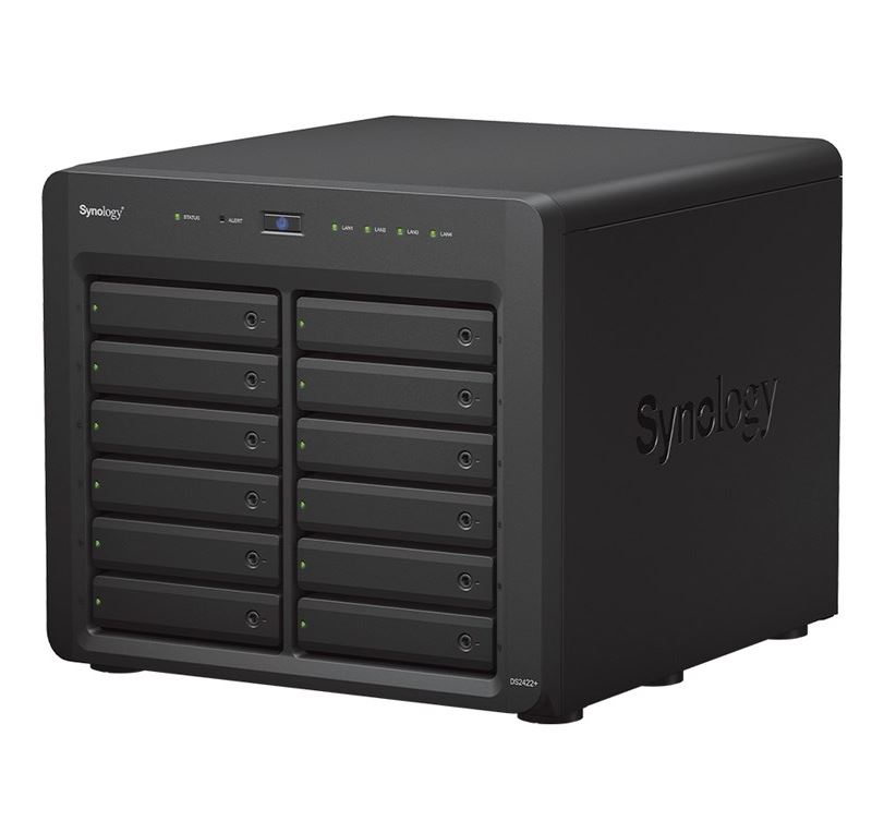 Synology DiskStation DS2422+ 12 Bay AMD Ryzen V1500B 4GB DDR4 2xslot Hot Swappable 4xRJ-45 1GbE LAN 2xUSB3.2 1xGen3x8 slot WOL/WOW 3yrs WTY