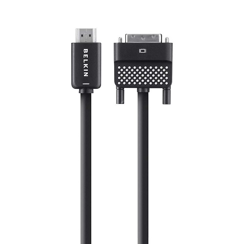 Belkin HDMI to DVI Cable, 1.8M - Black(AV10089bt06),Easy plug and play,Transmits 1080p video to devices enabled with HDMI technology