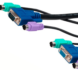 Cabac 1.8m KVM Combo 2X PS2, HD15 Male to Female Cable LS